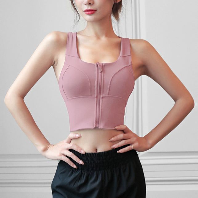 胸を小さく見せる フロントファスナ付き ブラジャー