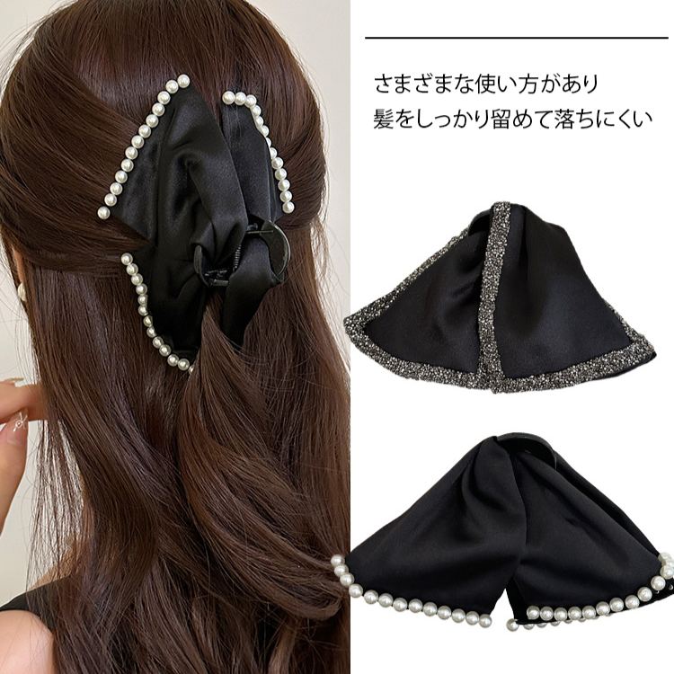 リボンヘアクリップ