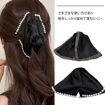 リボンヘアクリップ