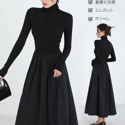 ニットドッキングワンピース