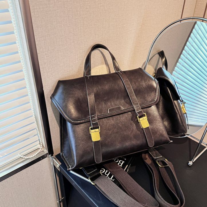 大容量 無地 カジュアル 肩掛け/斜掛け バッグ