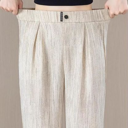 アイスシルク ハイウエスト ストレート パンツ