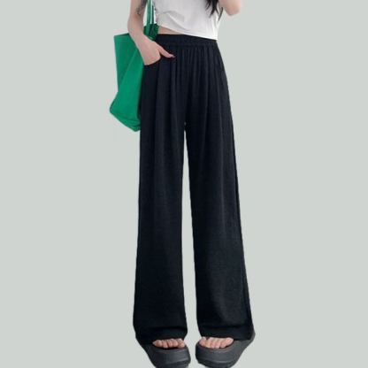 オシャレ感たっぷり レディース 接触冷感 ワイドパンツ