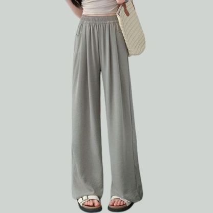 オシャレ感たっぷり レディース 接触冷感 ワイドパンツ