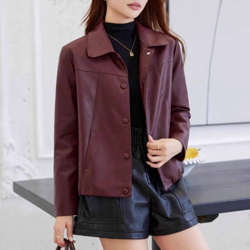 レディーススリムおしゃれなレザージャケット