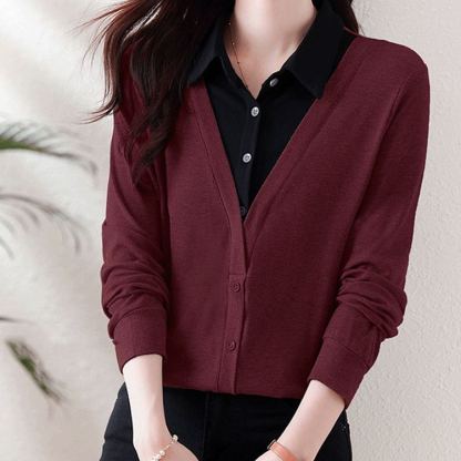 着回し力抜群 韓国ウール スリム カーディガン