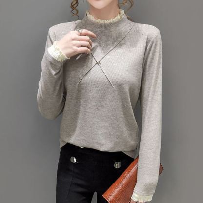 キラキラ 両面起毛 配色 長袖 カットソー