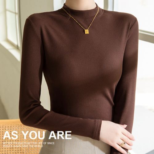 無地 カジュアル シンプル 長袖