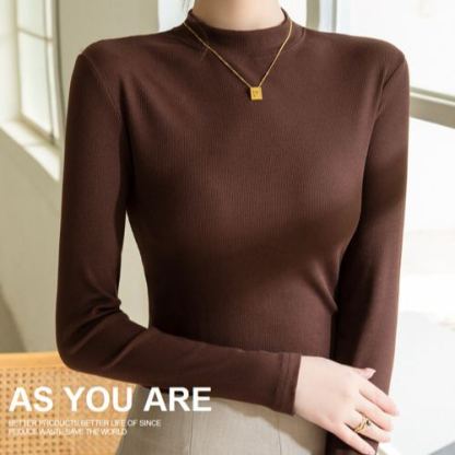 無地 カジュアル シンプル 長袖