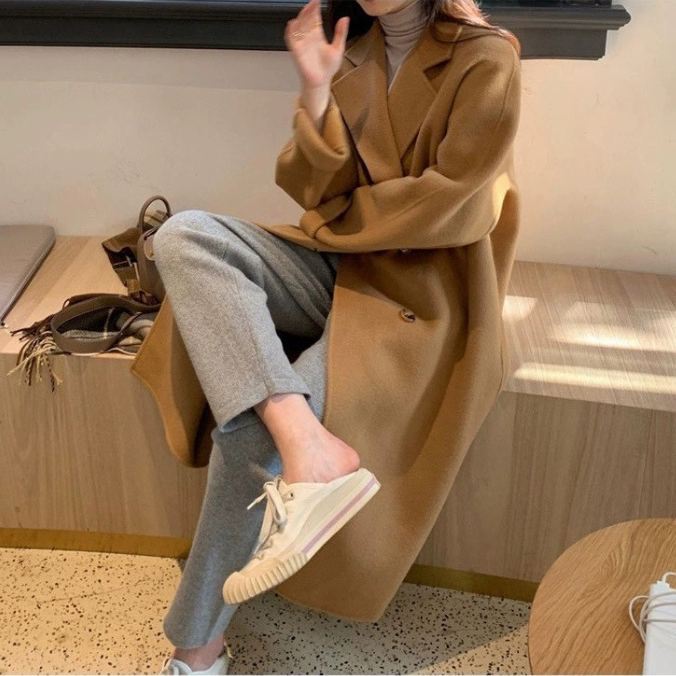 ロング丈カシミアコート