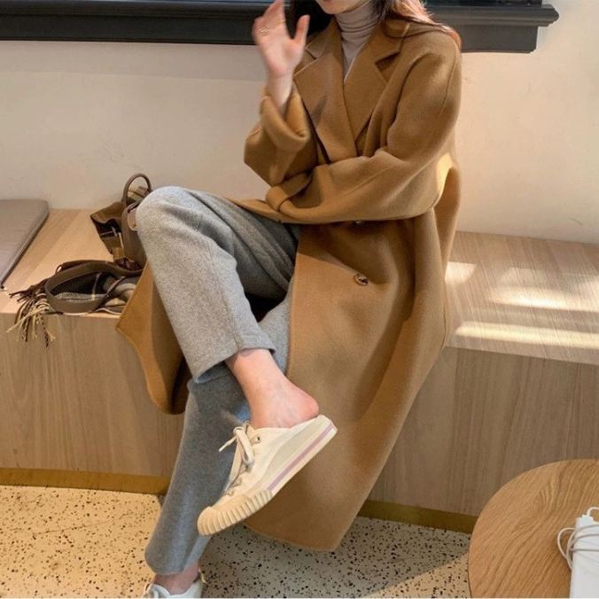 ロング丈カシミアコート