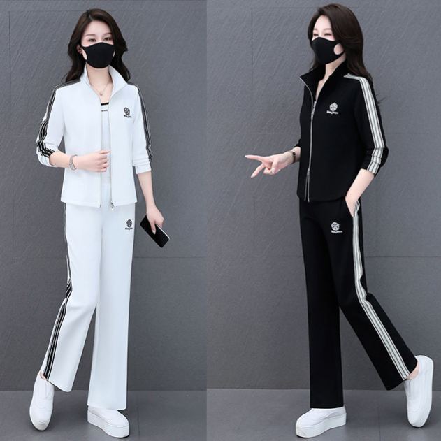 無地 春秋 レディース カジュアル 上下セット