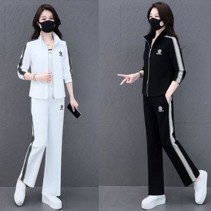 無地 春秋 レディース カジュアル 上下セット