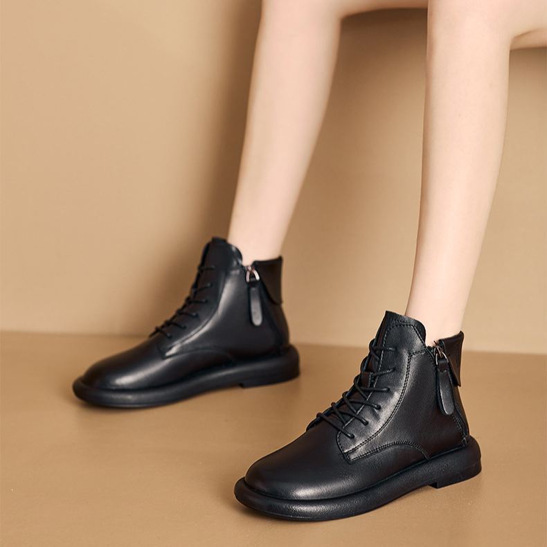 ファッション 無地 レディース ショート ブーツ