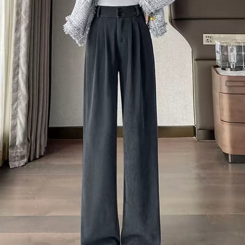 人気沸騰 無地 レディース 定番 ワイドパンツ