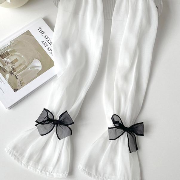 UVカット リボン付き アームカバー