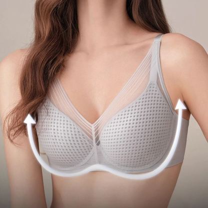 スリム見せる超薄型通気性ブラジャー