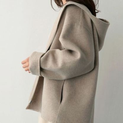 売れ筋 レディース フード付き カシミヤ ジャケット