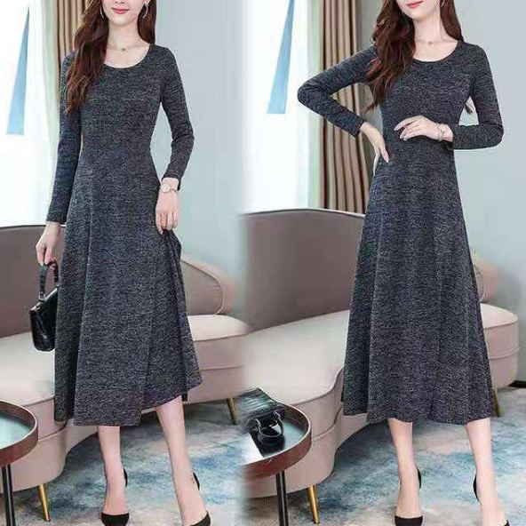 エレガントでスタイリッシュな長袖ワンピース