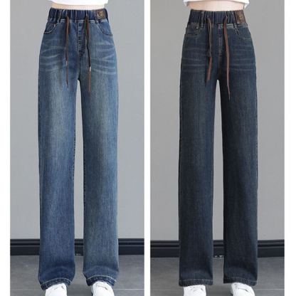 ハイウエスト九分丈ストレートワイドパンツ