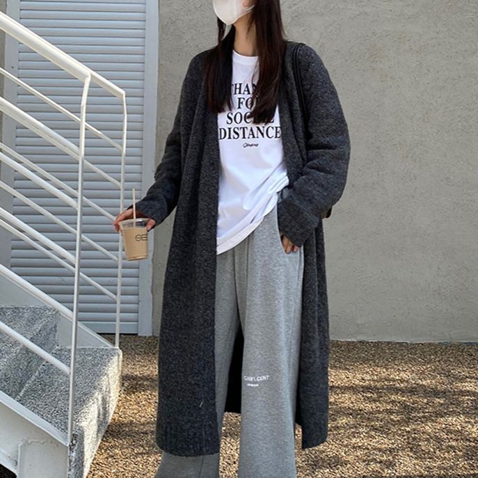 ロングニットカーディガン