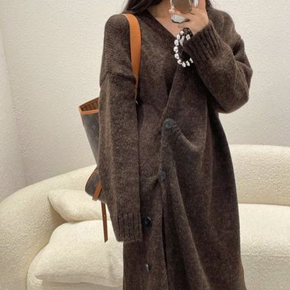 ロングニットカーディガン