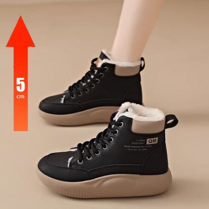 ハイカット厚底裏起毛防寒スノーブーツ