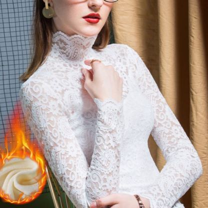 使い勝手抜群 レース 暖かい もこもこ カットソー