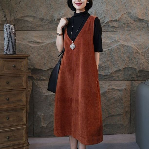 コーデュロイワンピース