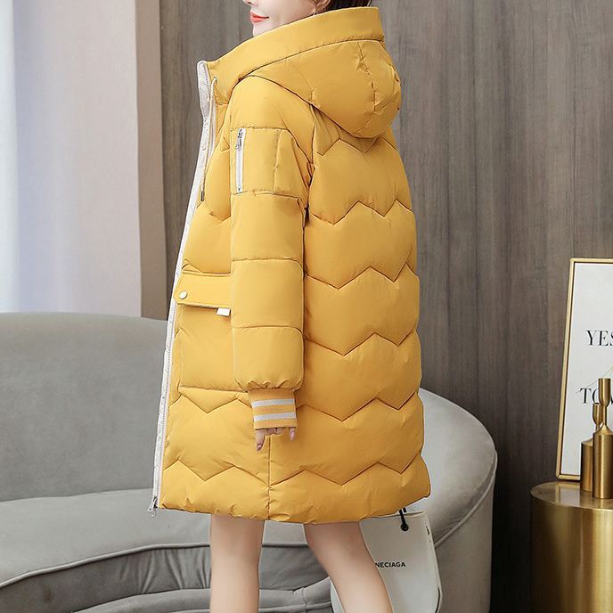 バイカラーロング丈ダウンジャケット