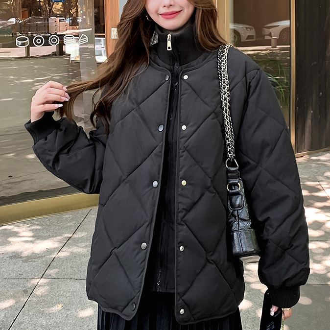 ウォームダイヤ チェック柄 ワンボタン 無地 ジャケット