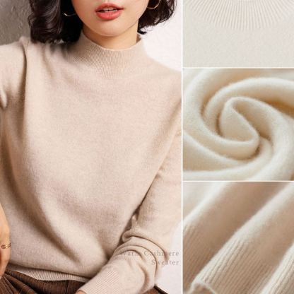 ハーフネック 無地 カジュアル シンプル 長袖 ニット