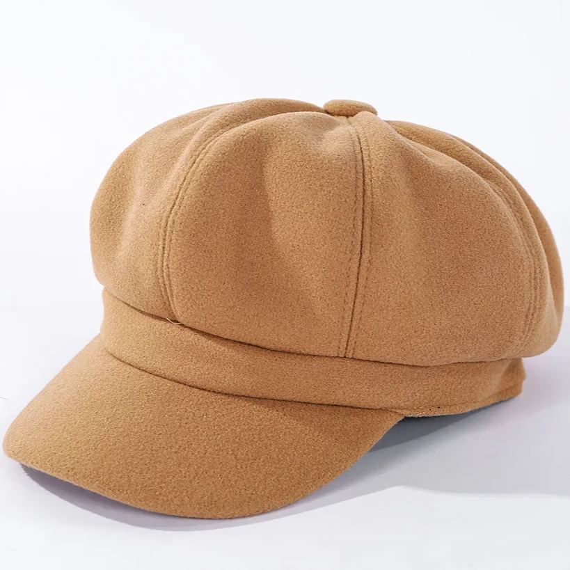 柔らかい シンプル 無地 秋冬用 ベレー帽