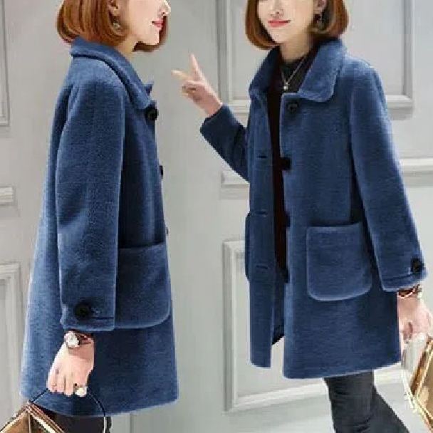 レディースミドル丈厚手ボアジャケット