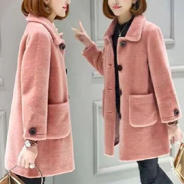 レディースミドル丈厚手ボアジャケット