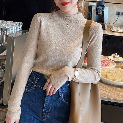 ハイネックカシミヤニット