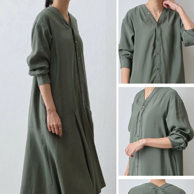 カラーレスシャツワンピース