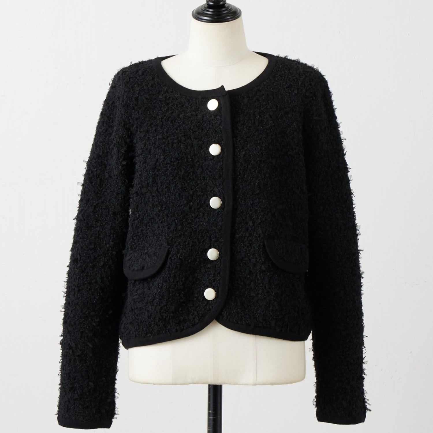 レディースニットチュールジャケット