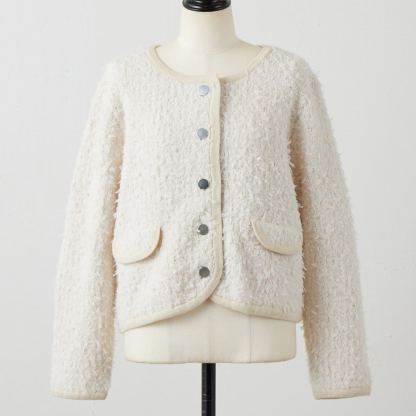 レディースニットチュールジャケット