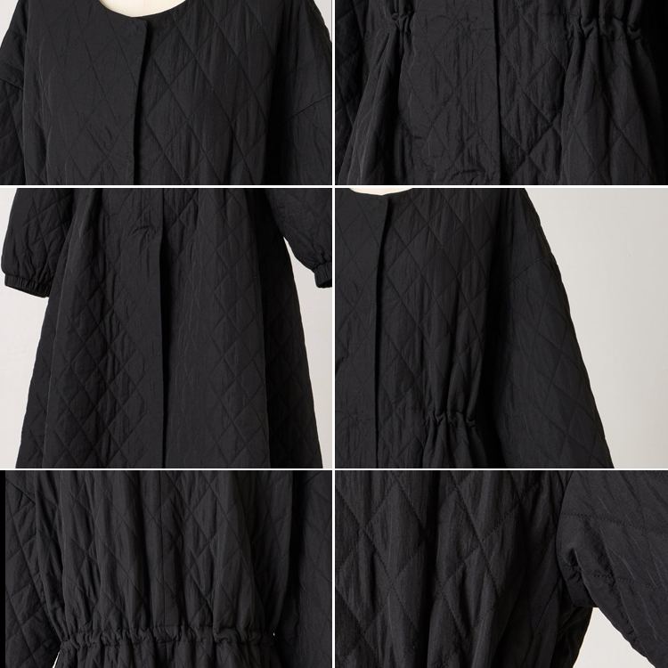 袖バルーンキルトコート