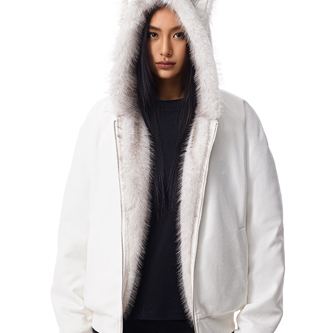 【SNSで大人気】猫耳付きパーカーコート