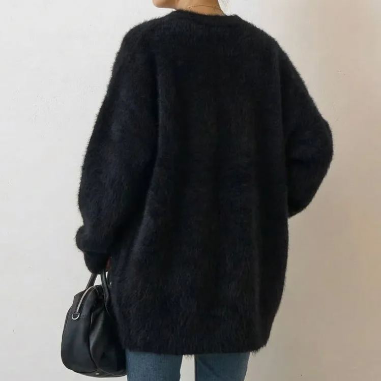 ウールセーター 無地 カジュアル シンプル 長袖 カーディガン