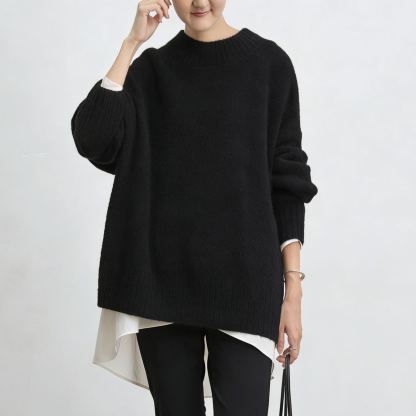 柔らかい レディース プルオーバー 無地 長袖 セーター