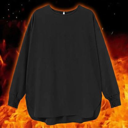 ベーシックカラー 丸襟 ロングスリーブ