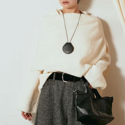 無地 カジュアル シンプル フレンチケープ風 ニット 