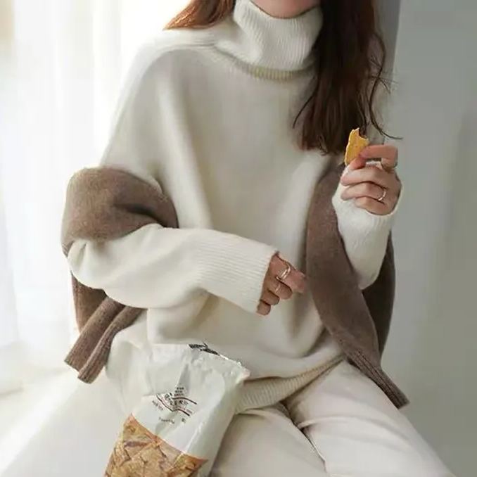 レディース タートルネック カシミヤ セーター