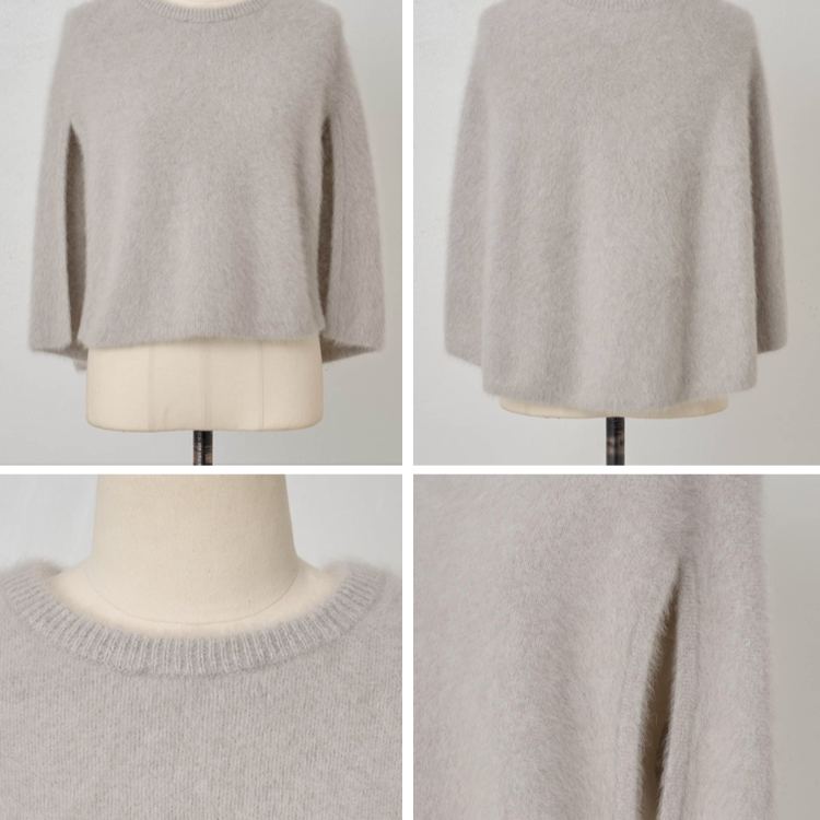 新しい 無地 カジュアル ラウンドネック シンプル ふわふわ ニット