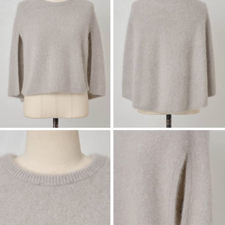 新しい 無地 カジュアル ラウンドネック シンプル ふわふわ ニット