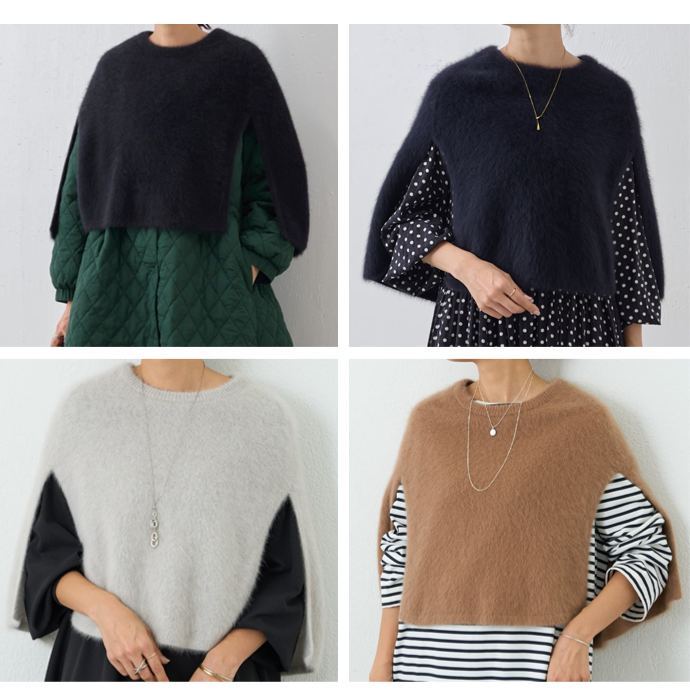 新しい 無地 カジュアル ラウンドネック シンプル ふわふわ ニット