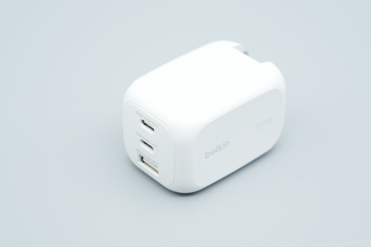 贝尔金100W 2C1A氮化镓快充充电器 WCH016yz